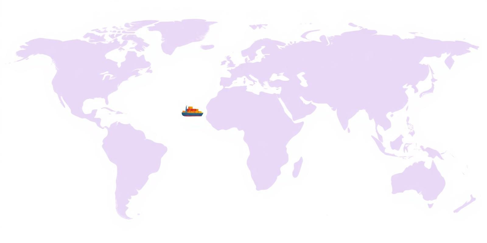 World shipping corridors from Sialkot, Pakistan to destinations across North America, Europe and Australia